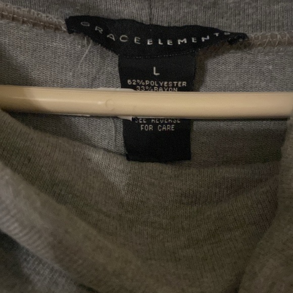 Grace Elements gray ruffle top - Picture 2 of 4